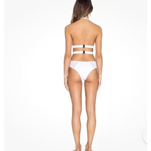 FELLA FINN ONE PIECE SWIMSUIT USED SZ medium White Strappy Mesh Sexy - Picture 3 of 9